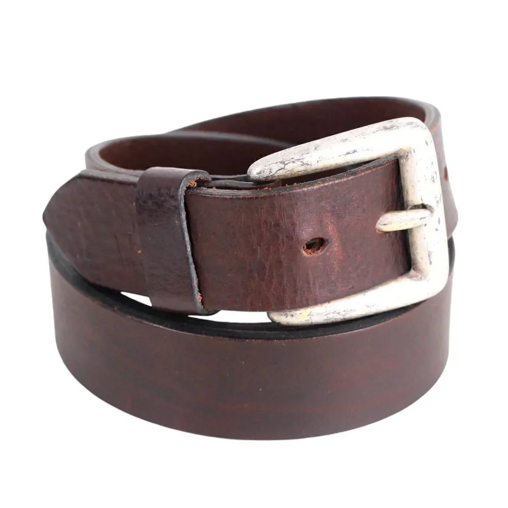 CLASSIC SADDLE BROWN REAL LEATHER 1 3/8